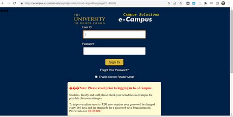 On the next page, select “<strong>University of Rhode Island</strong>” for. . Uri ecampus